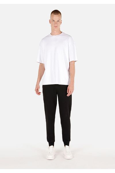 Colin's Slim Fit Mid Waist Straight Men's Black Sweatpants