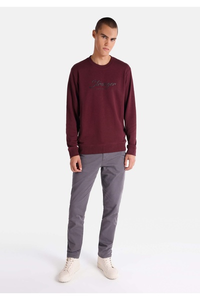 Colin's Regular Fit Erkek Bordo Sweatshirt