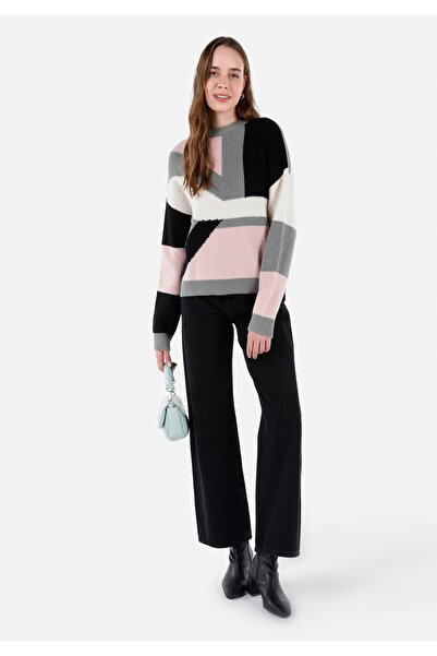 Colin's Regular Fit Yuvarlak Yaka Düz Kadın Çok Renkli Kazak