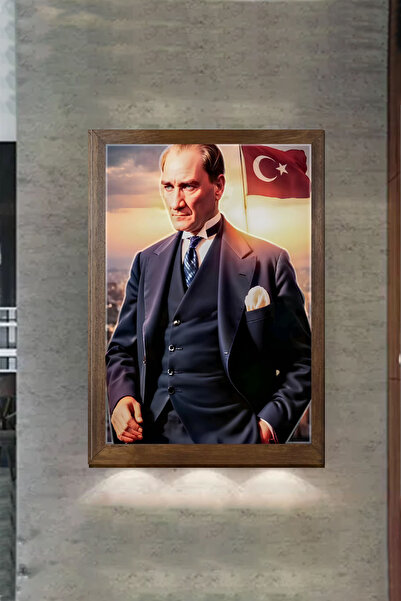 MODERN TASARI Pictură de perete ATATURK Lemn MDF 2D - Stratificat 2D HD&UV cu...