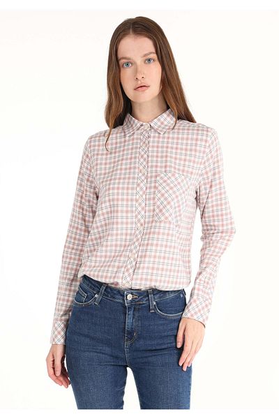 Colin's Regular Fit Shirt Neck Plaid Women's Multicolor Long Sleeve Shirt