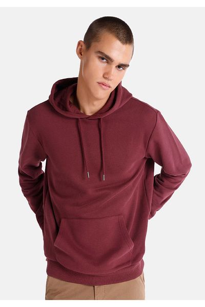 Colin's Men's Burgundy Sweatshirt with Regular Fit