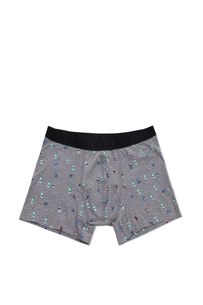 Colin's Modern Fit Printed Men's Gray Boxers