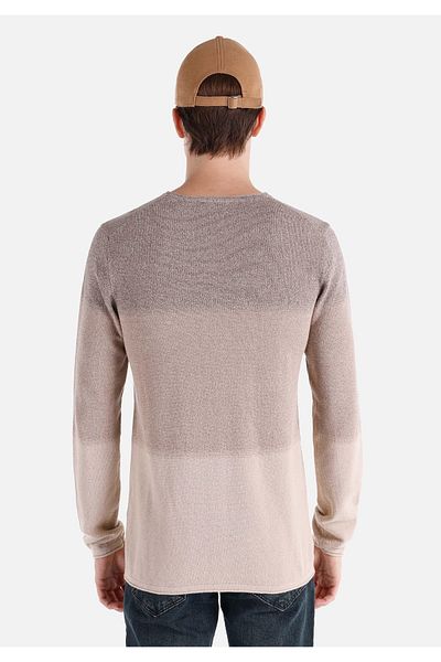 Colin's Beige Color Regular Fit Men's Knitwear Sweater