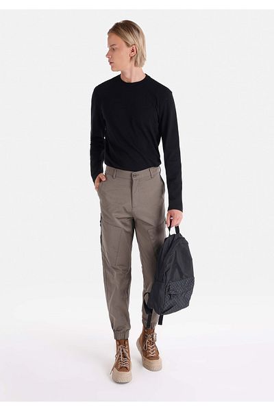 Colin's Regular Fit Mid Waist Elastic Leg Men's Green Trousers
