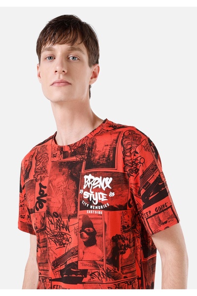 Colin's Чоловічий помаранчевий футболка - з рукавами