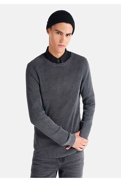 Colin's Anthracite Slim Fit Men's Sweater - Crew Neck CL 1061736