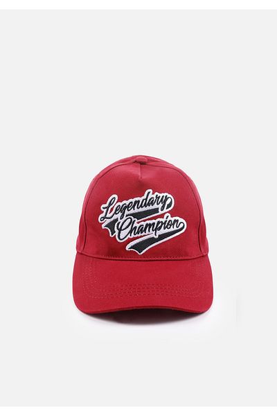 Colin's Text Printed Men's Burgundy Hat