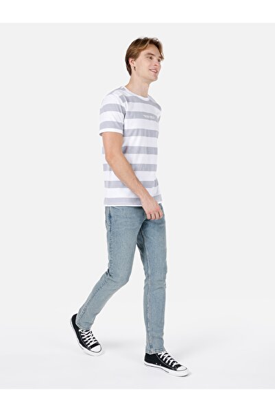 Colin's Regular Fit Crew Neck Printed Gray Men's Short Sleeve T-Shirt Cl 1067726