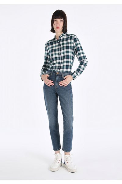 Colin's Slim Fit Mid Waist Narrow Leg Women's Indigo Jean Trousers