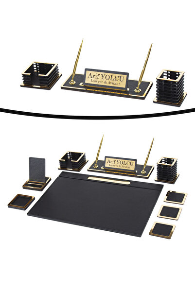 Makroofis Deri Sümen Takımı 10 Parça Siyah