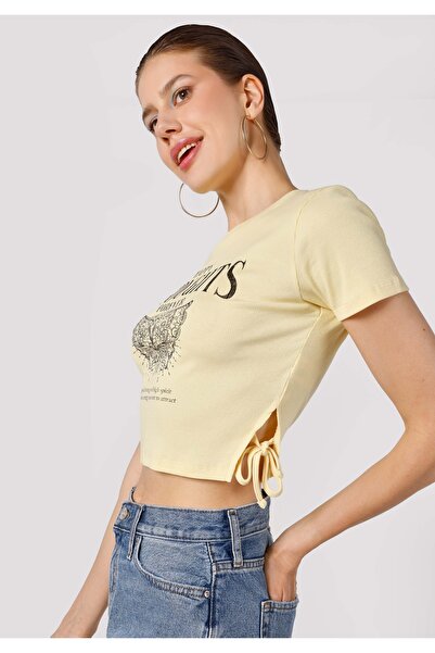 Colin's Γυναικείο κίτρινο T-Shirt - Μανίκια