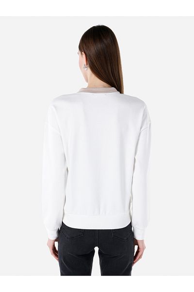 Colin's Regular Fit Zippered Plain Women's Multicolor Sweatshirt