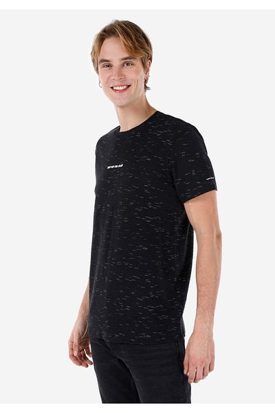 Colin's Regular Fit Round Neck Plain Men's Black Short Sleeve T-Shirt