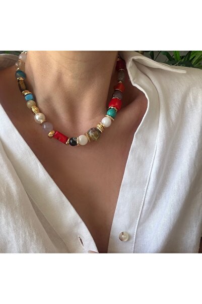 Venus Design Doğal Taş Mix Kolye
