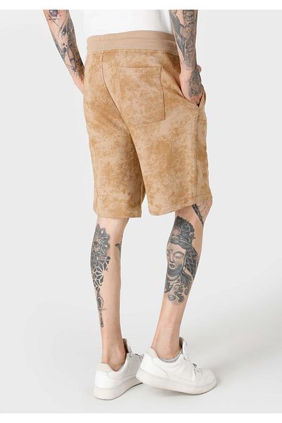 Colin's Regular Fit Mid Waist Printed Men's Brown Shorts