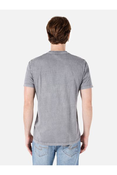 Colin's Regular Fit Crew Neck Printed Gray Men's Short Sleeve T-Shirt Cl 1066983