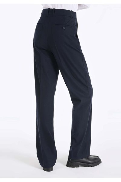 Colin's Regular Fit High Waist Wide Leg Women's Navy Blue Trousers