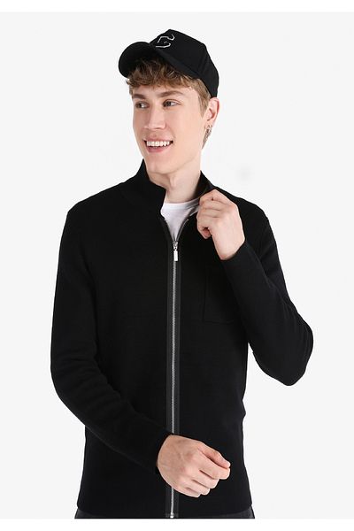 Colin's Slim Fit Men's Black Cardigan