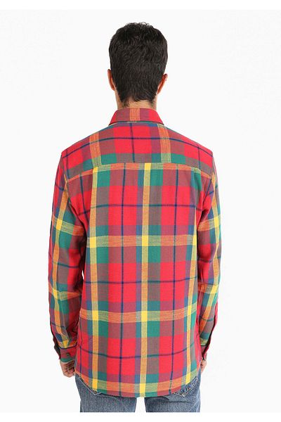 Colin's Regular Fit Shirt Neck Plaid Men's Multicolored Long Sleeve Shirt