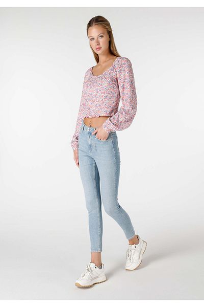Colin's Skinny Fit High Waist Narrow Leg Women's Indigo Jean Trousers