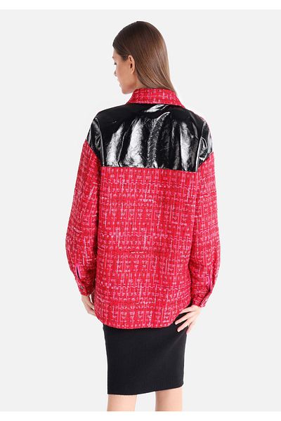 Colin's Regular Fit Shirt Neck Plain Women's Red Long Sleeve Shirt