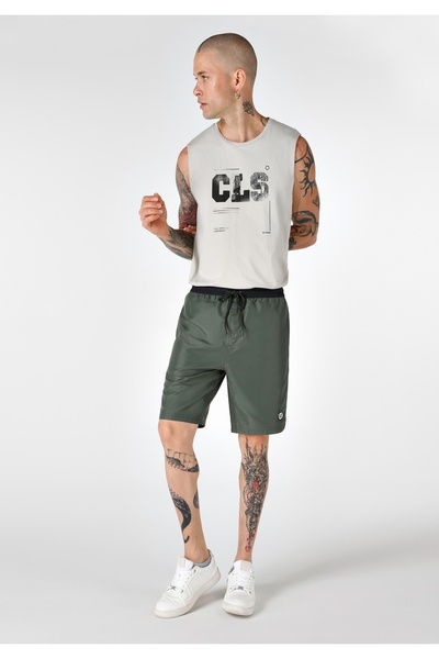 Colin's Slim Fit Erkek Yeşil Deniz Şortu
