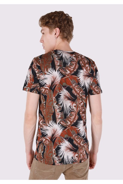 Colin's Tricou cu mânecă scurtă pentru bărbați - decolteu, croială obișnuită, multicolor, imprimat