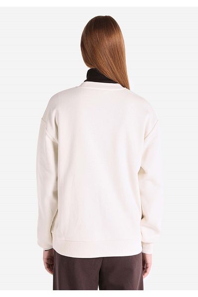 Colin's Ecru Regular Fit Crew Neck Women's Sweatshirt - Printed