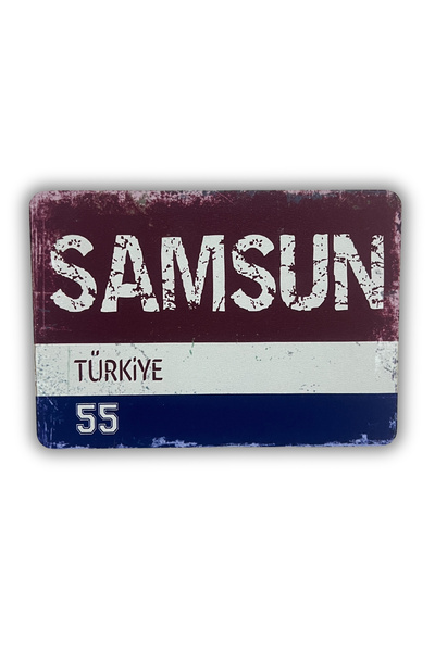 ERİSTAKI SAMSUN Yazılı Retro Ahşap Türkiye Şehir Magneti-Buzdolabı Süsü-Hediy...