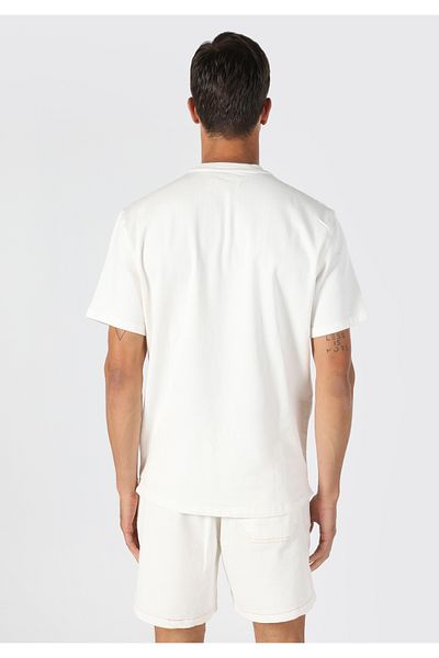 Colin's Regular Fit Round Neck Men's Natural Short Sleeve Shirt