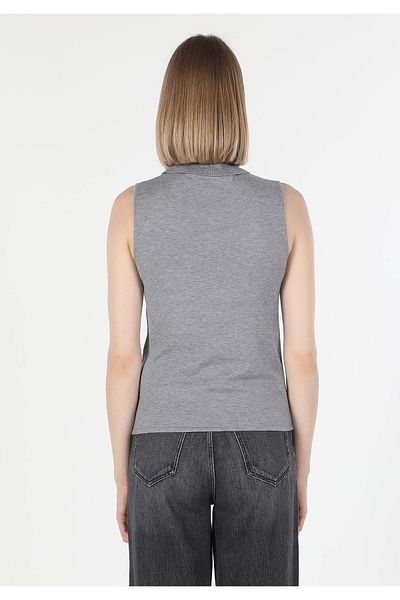 Colin's Gray Turtleneck Sleeveless Women's Sweater - CL 1060283
