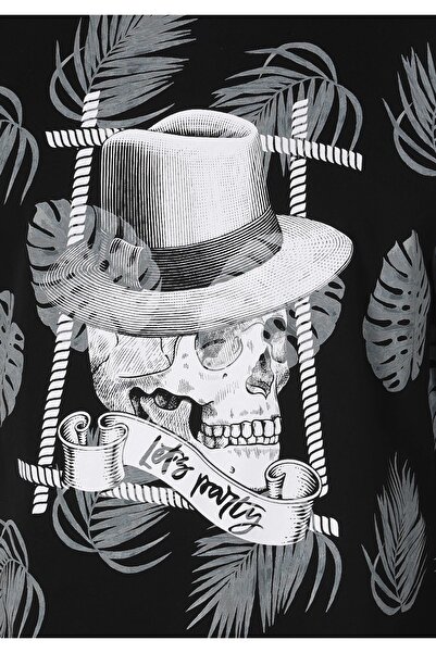 Colin's Регулярний крій, круглий виріз, принт, чоловічий чорний футболка з короткими рукавами