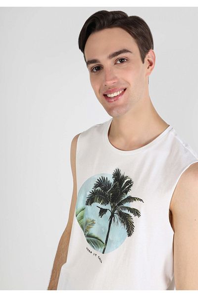 Colin's Regular Fit Men's White Tank Top