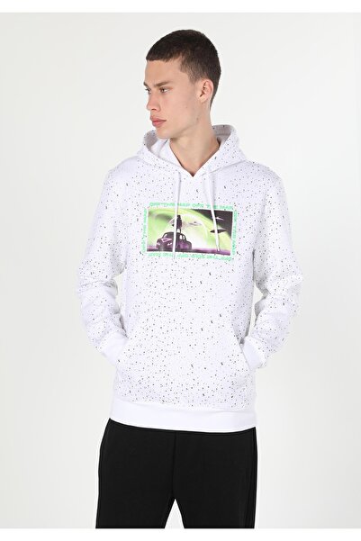 Colin's Regular Fit Erkek Beyaz Sweatshirt