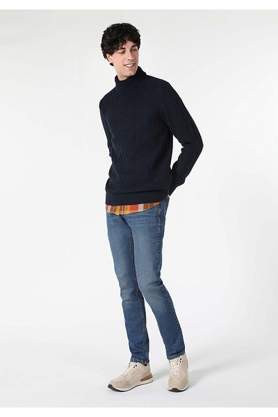 Colin's Men's Navy Blue Sweater - Cl 1061134