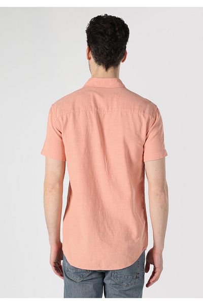 Colin's Orange Men's Short Sleeve Shirt - Regular Fit and Pocket