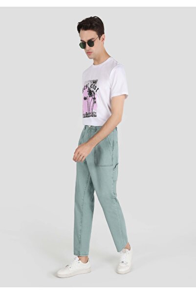 Colin's Worker Fit Orta Bel Düz Paça Erkek Yeşil Jean Pantolon