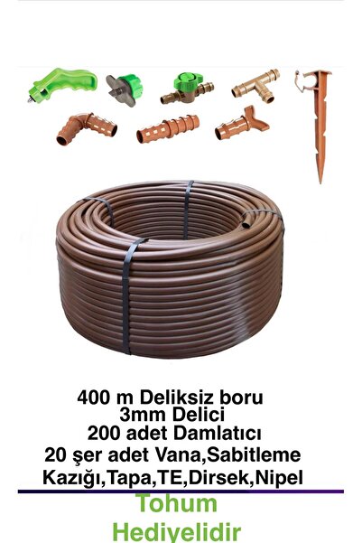 Genel Markalar Deliksiz Damlama Sulama 400 M Borusu Hortumu 16mm