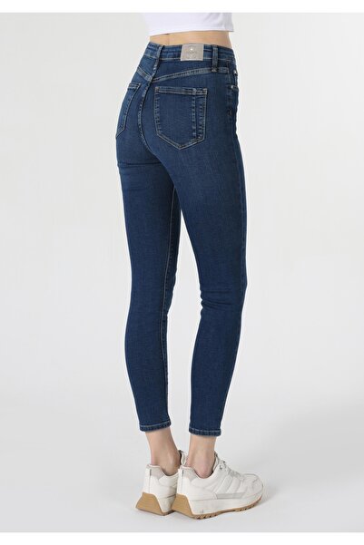 Colin's Skinny Fit Yüksel Bel Dar Paça Pamuk Kadın İndigo Jean Pantolon