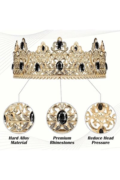 Store Gold Color Black Stone King Crown and Black Belt with "Birthday King" Written – Men's Birthday Set