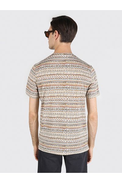 Colin's Regular Fit Round Neck Printed Men's Ecru Short Sleeve T-Shirt