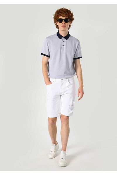 Colin's Straight Fit Low Waist Men's White Jean Shorts