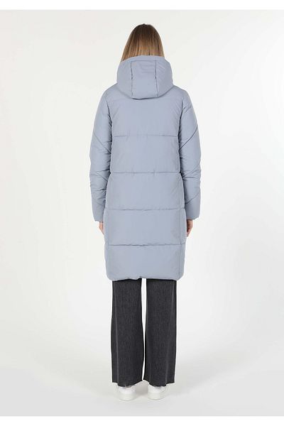 Colin's Regular Fit Hooded Zippered Lined Women's Blue Coat