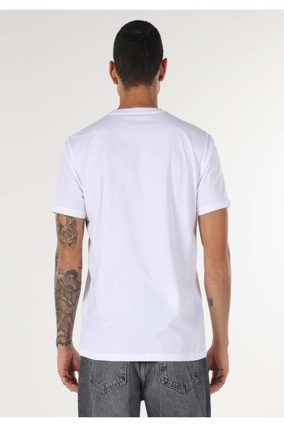 Colin's Regular Fit Round Neck Plain Men's White Short Sleeve T-Shirt