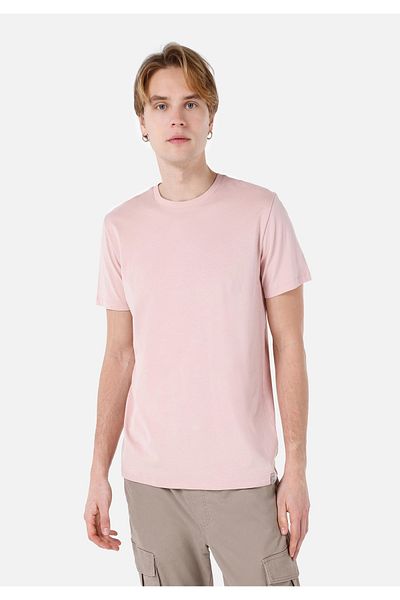 Colin's Regular Fit Crew Neck Basic Pink Men's Short Sleeve T-Shirt
