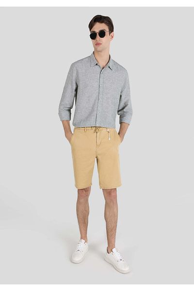 Colin's Fit Mid Waist Men's Camel Jean Shorts