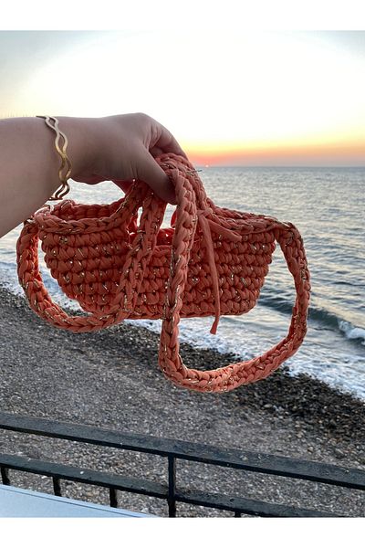 Luna Design Knitted Shoulder Bag with Star Charm