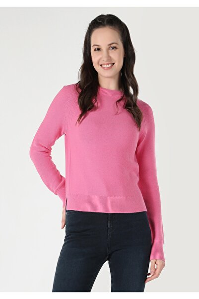 Colin's Regular Fit Yuvarlak Yaka Düz Kadın Pembe Kazak