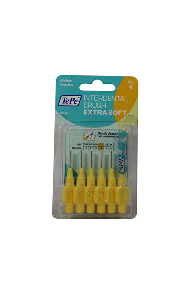 TePe Blister Extra Soft Arayüz Fırçası Sarı 0.7Mm 6'Lı T189
